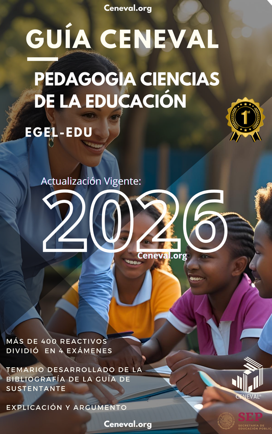 Guía Ceneval EGEL Plus Pedagogía y Ciencias de la Educación 2026