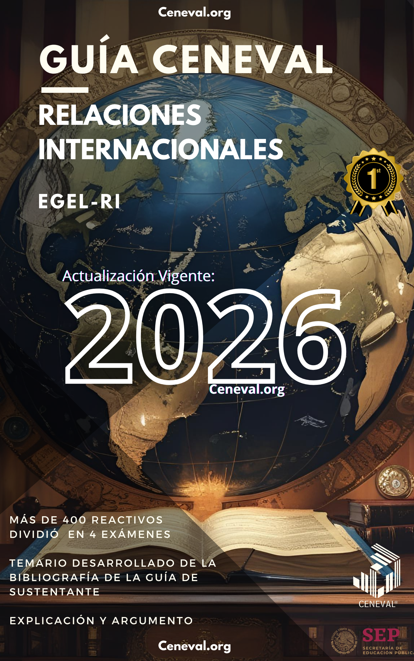 Guía Ceneval EGEL Plus Relaciones Internacionales 2026